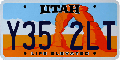 UT license plate Y352LT