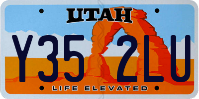 UT license plate Y352LU