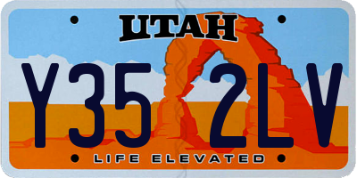 UT license plate Y352LV