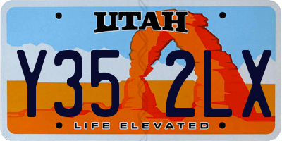 UT license plate Y352LX