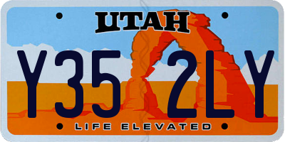 UT license plate Y352LY