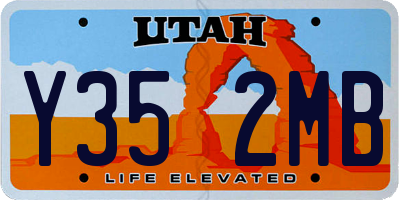 UT license plate Y352MB