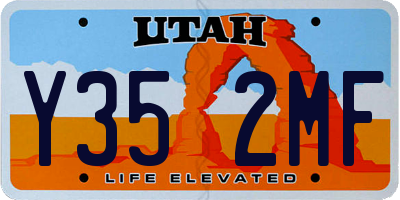 UT license plate Y352MF