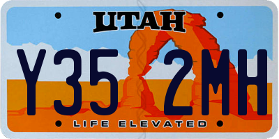UT license plate Y352MH
