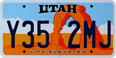 UT license plate Y352MJ