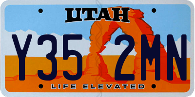 UT license plate Y352MN