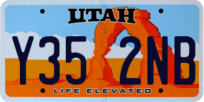 UT license plate Y352NB