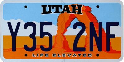 UT license plate Y352NF