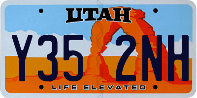 UT license plate Y352NH