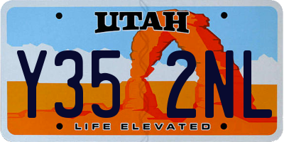 UT license plate Y352NL