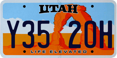 UT license plate Y352OH