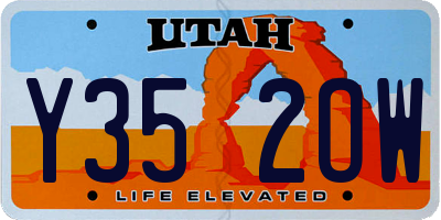 UT license plate Y352OW