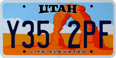 UT license plate Y352PF