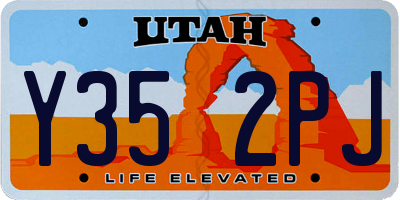 UT license plate Y352PJ