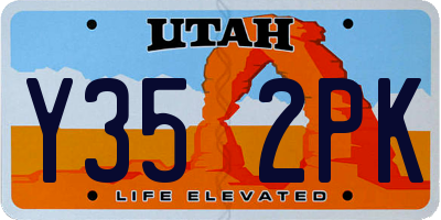 UT license plate Y352PK