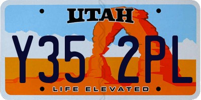 UT license plate Y352PL