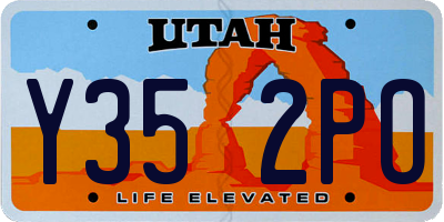 UT license plate Y352PO