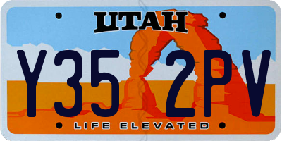 UT license plate Y352PV