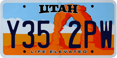 UT license plate Y352PW