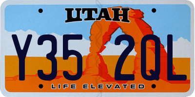 UT license plate Y352QL