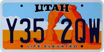 UT license plate Y352QW