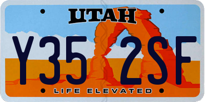 UT license plate Y352SF