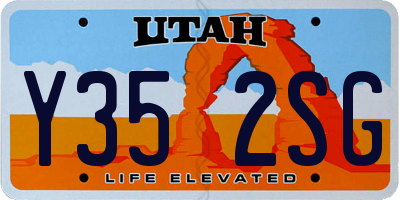 UT license plate Y352SG