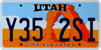 UT license plate Y352SI