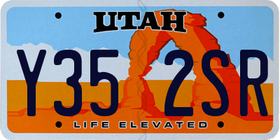 UT license plate Y352SR