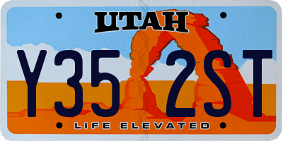 UT license plate Y352ST