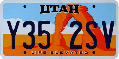 UT license plate Y352SV