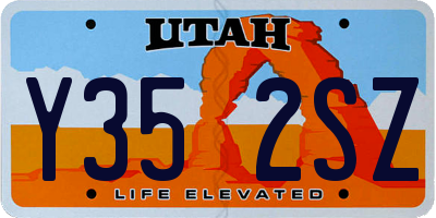 UT license plate Y352SZ
