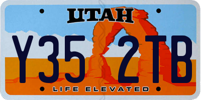 UT license plate Y352TB