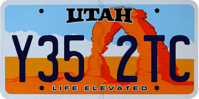 UT license plate Y352TC