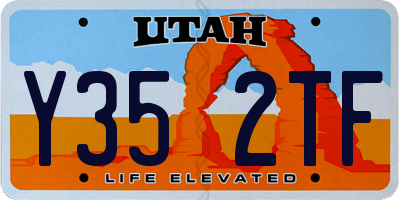 UT license plate Y352TF