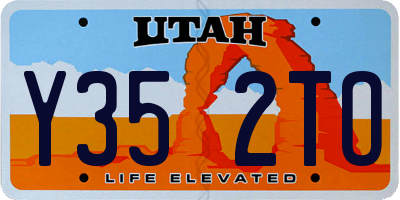 UT license plate Y352TO