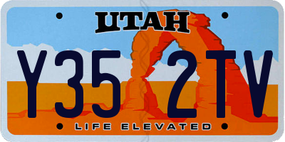 UT license plate Y352TV
