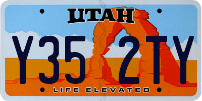 UT license plate Y352TY