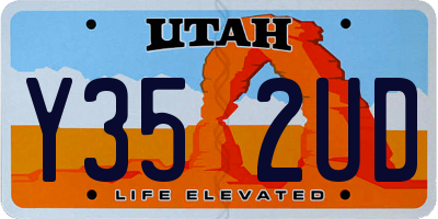 UT license plate Y352UD