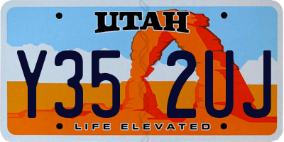 UT license plate Y352UJ