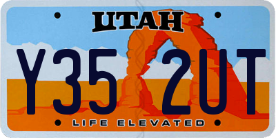 UT license plate Y352UT