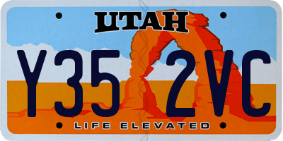 UT license plate Y352VC
