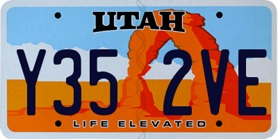UT license plate Y352VE