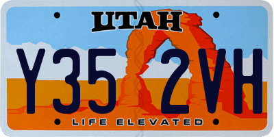 UT license plate Y352VH