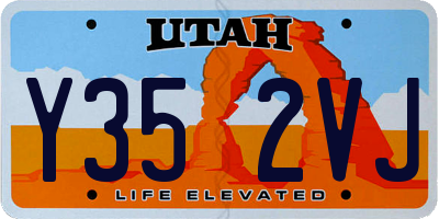 UT license plate Y352VJ