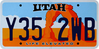 UT license plate Y352WB