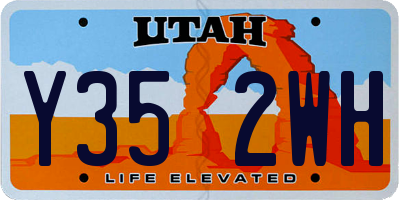 UT license plate Y352WH
