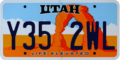 UT license plate Y352WL