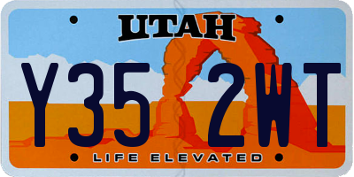 UT license plate Y352WT