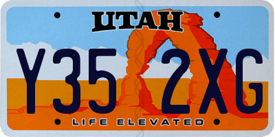 UT license plate Y352XG